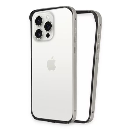 Bezos Joko iPhone 15 Pro Uyumlu Land Bumper Koruma Kapak - Titan Gri BEZOS1