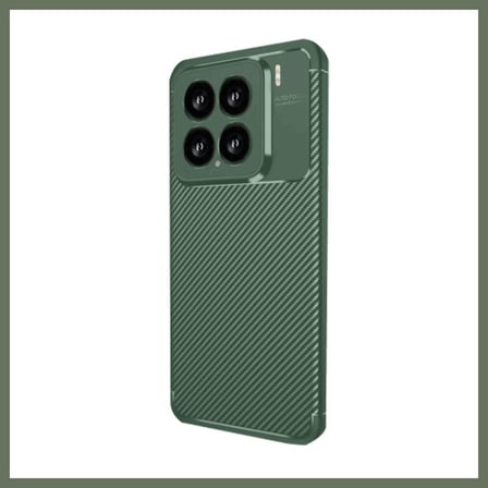 Bezos Mi 15 Uyumlu Kilif Auto Focus Karbon Kapak Koyu Yesil Bezos1