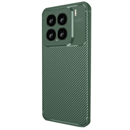 Bezos Mi 15 Uyumlu Kilif Auto Focus Karbon Kapak Koyu Yesil Bezos1