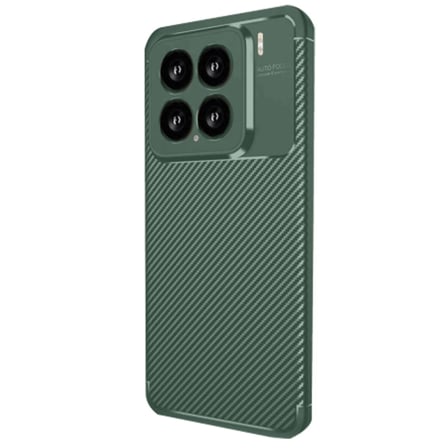 Bezos Mi 15 Uyumlu Kilif Auto Focus Karbon Kapak Koyu Yesil Bezos1