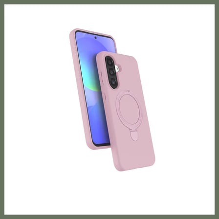 Bezos Samsung Galaxy A17 5G Uyumlu Regal Magsafe Standlı Kapak - Açık Pembe BEZOS1