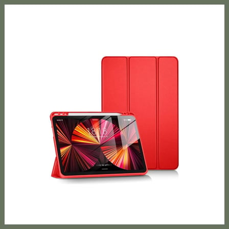 Bezos iPad Pro 11 (2024) Kılıf Tablet Smart Kılıf - Kırmızı BEZOS1