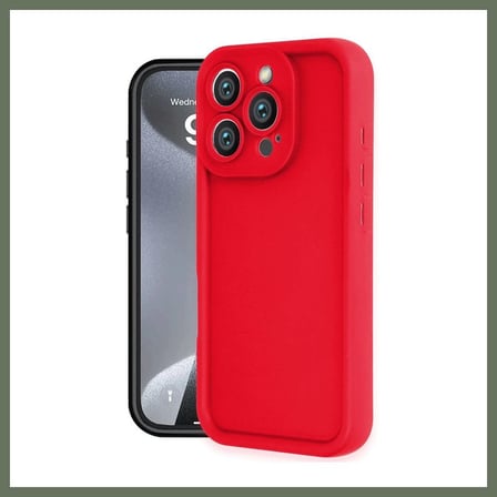 Bezos iPhone 16 Pro Max Uyumlu Kılıf Viera Silikon - Kırmızı BEZOS1