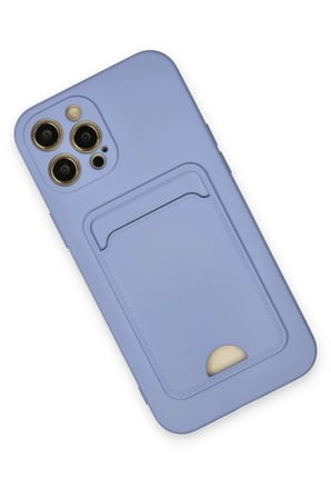 Bezos iPhone 12 Pro Max Uyumlu Kılıf Kelvin Kartvizitli Silikon - Lila BEZOS1