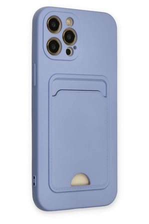 Bezos iPhone 12 Pro Max Uyumlu Kılıf Kelvin Kartvizitli Silikon - Lila BEZOS1