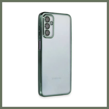 Bezos Samsung Galaxy M23 Uyumlu Kılıf Lensli Silikon - Yeşil BEZOS1
