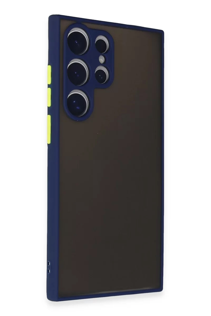 Bezos Samsung Galaxy S24 Ultra Uyumlu Kılıf Montreal Silikon Kapak - Lacivert BEZOS1