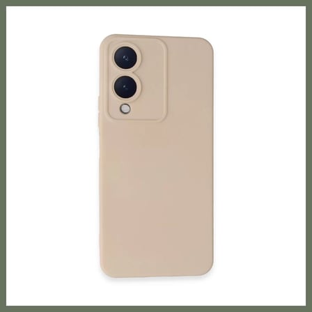 Bezos Vivo Y17S Uyumlu Kılıf Nano içi Kadife Silikon - Pudra BEZOS1