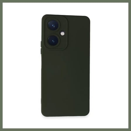 Bezos Vivo Y27 Uyumlu Kılıf Nano içi Kadife Silikon - Koyu Yeşil BEZOS1