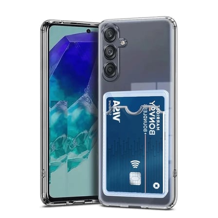 Bezos Samsung Galaxy A56 Uyumlu Kılıf Kart Şeffaf Silikon - Şeffaf BEZOS1