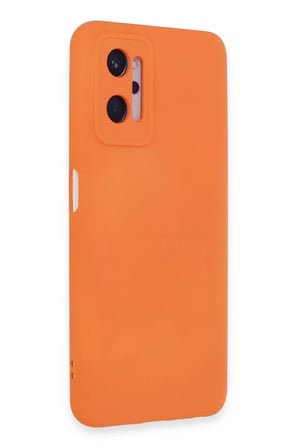 Bezos Realme 9i 4G Uyumlu Kılıf Nano içi Kadife Silikon - Turuncu BEZOS1