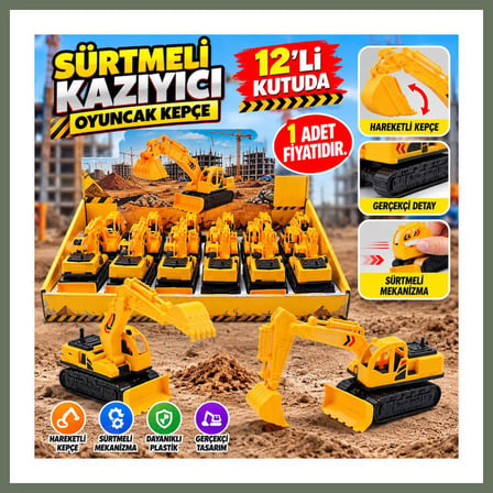 Bezos DMN803-15A KUT. 12Lİ SÜRTMELİ KAZIYICI OYUNCAK KEPÇE 1 ADET FİYATIDIR BEZOS1