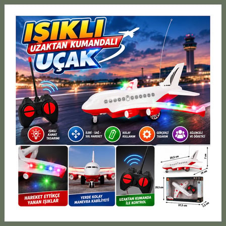 Bezos Işıklı Uzaktan Kumandalı Uçak BEZOS1