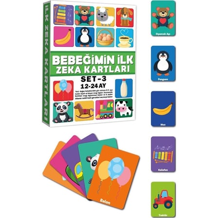 Bezos 2212 Eğitici Kartlar 12-24 Ay Zeka Kartları -Dıytoys BEZOS1