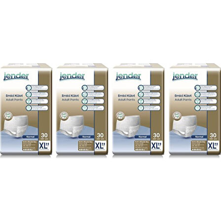 Jender Emici Külot XLarge 120 Adet 30'luk 4 Paket