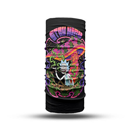 Rick And Morty Desenli Outdoor Boyunluk Buff Baf Bandana Saç Bandı Kamp