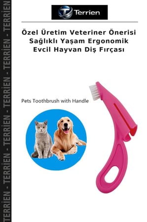 Özel Üretim Veteriner Önerisi Sağlıklı Yaşam Ergonomik Evcil Hayvan Diş Fırçası