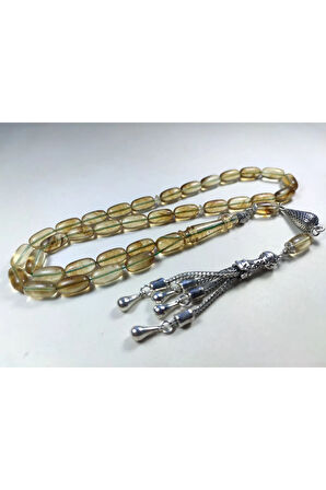 19.79 Gr. Gümüş Püsküllü 0.6 Delim Damla Kehribar Sertifikalı 5249