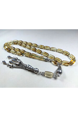 19.79 Gr. Gümüş Püsküllü 0.6 Delim Damla Kehribar Sertifikalı 5249