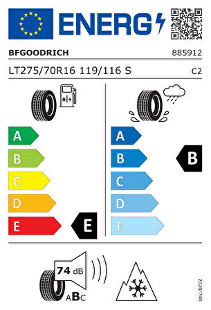 BF Goodrich All Terrain T/A KO2 275/70R16 119/116S LRD RWL ( Yıl: 2024 )