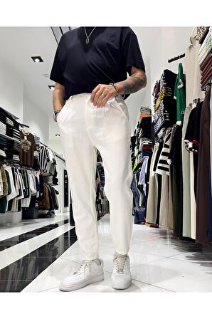 Boyfriend Kesim Keten Pamuk Erkek Pantolon