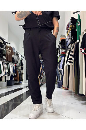 Boyfriend Kesim Keten Pamuk Erkek Pantolon