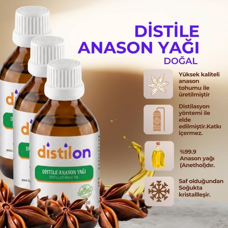Distilon Distile Anason Yağı 100 ML x 3 ADET