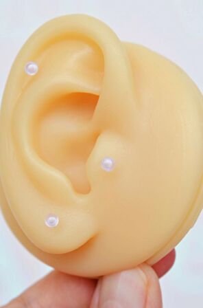 Antialerjik Bioplast Esnek Şeffaf Silikon Piercing Tragus Helix Lobe Dudak Dil Conch 10 mm