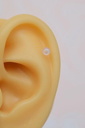Bioflex Hipoalerjenik  Antialerjik Şeffaf Silikon Piercing 8 mm Arkası Düz