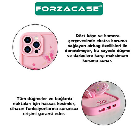 Forzacase iPhone 12 ile uyumlu Butterfly Serisi 3D Kelebek Figür Tasarımlı Silikon Kılıf