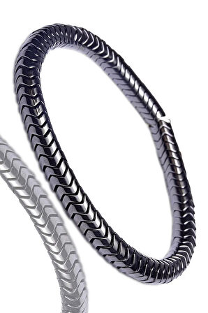 Sertifikalı Aaa Silver Renk Hematit Taşı Bileklik - Kararmaz