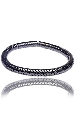 Sertifikalı Aaa Silver Renk Hematit Taşı Bileklik - Kararmaz