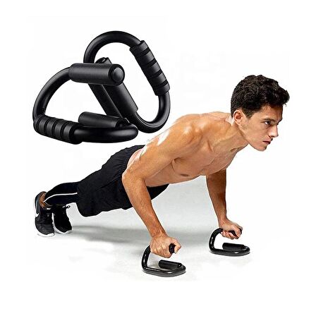 Buffer Siyah Push Up Stands Profesyonel Şınav Aleti