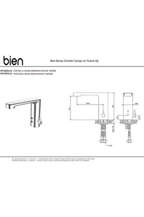 Sensor Flow Sistemleri Fotoselli Lavabo Bataryası BF15023112