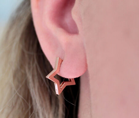 Yıldız Figür Rose Küpe