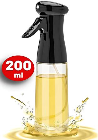 (YB1) Sprey Cam Yağdanlık 200 ml, Fısfıs Yağdanlık, Sirke, Airfryer, Zeytinyağı, Limon İçin