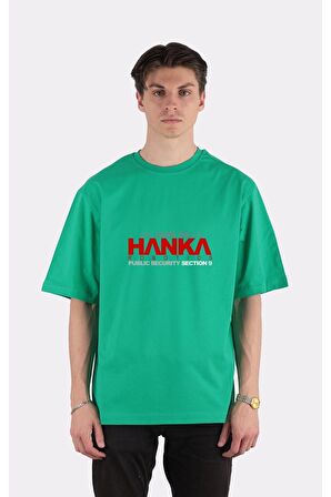 Yeşil %100 Pamuk Bisiklet Yaka Oversize T-shirt Zoro Samurai Wano Kuni Arc