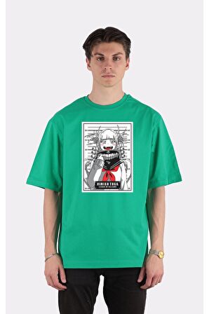 Yeşil %100 Pamuk Bisiklet Yaka Oversize T-shirt Zoro Samurai Wano Kuni Arc