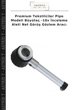 Premium Tekstilciler Pipo Modeli Büyüteç -10x İnceleme Aleti Net Görüş Gözlem Aracı