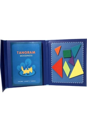 Manyetik Ahşap Tangram Puzzle