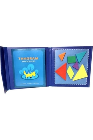 Manyetik Ahşap Tangram Puzzle