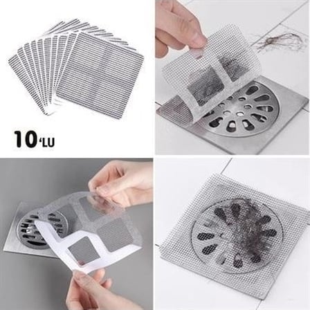 Buffer 10'lu Lavabo Süzgeci Banyo Gider Kapatıcı Sineklik Tamir Kiti Pratik Banyo Saç Kılı Tutucu