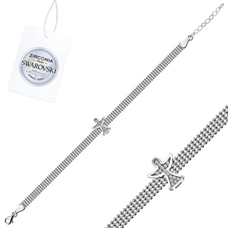 Silverlina Gümüş Swarovski Zirconia Taşlı Peri Bileklik