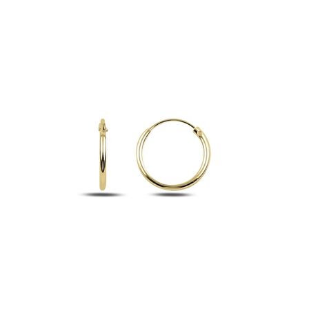 Silverlina Gümüş 12mm Sade Halka Küpe