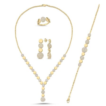Silverlina Gümüş Zirkon Taşlı Set