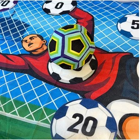 Vur Yapıştır Çocuk Futbol Hedef Oyunu Cırt Cırtlı Kaleci Puanlı Skor Panosu ve Top Seti Ev İçi