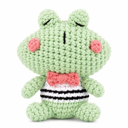 BakGelAl Hello Adorable Amigurumi Kurbağa Yapım Kiti , Kendin Yap Hobi Seti, Türkçe Anlatımlı