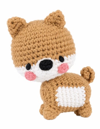 BakGelAl Hello Adorable Amigurumi Köpek Yapım Kiti – 2'li BFF Kendin Yap Örgü ve Hobi Seti