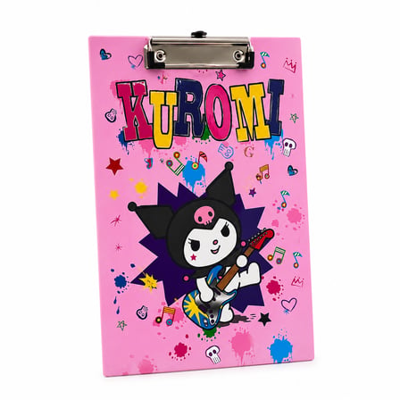 BakGelAl Sanrio Lisanslı Kuromi Sekreterlik A4 Boy Metal Klipsli Evrak Tutucu Yazı Altlığı Pembe - Renk: Pembe