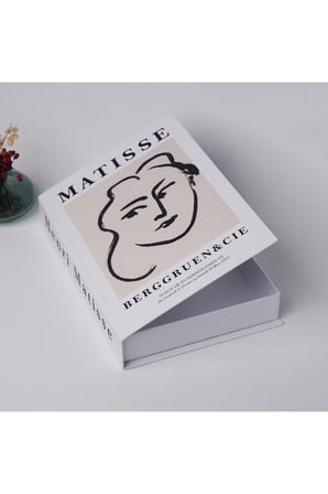 Bak Gel Al Kitap Görünümlü Dekoratif Kutu, Iskandinav Tarzı , Saklama Kutusu ve Ev Ofis Süsleme